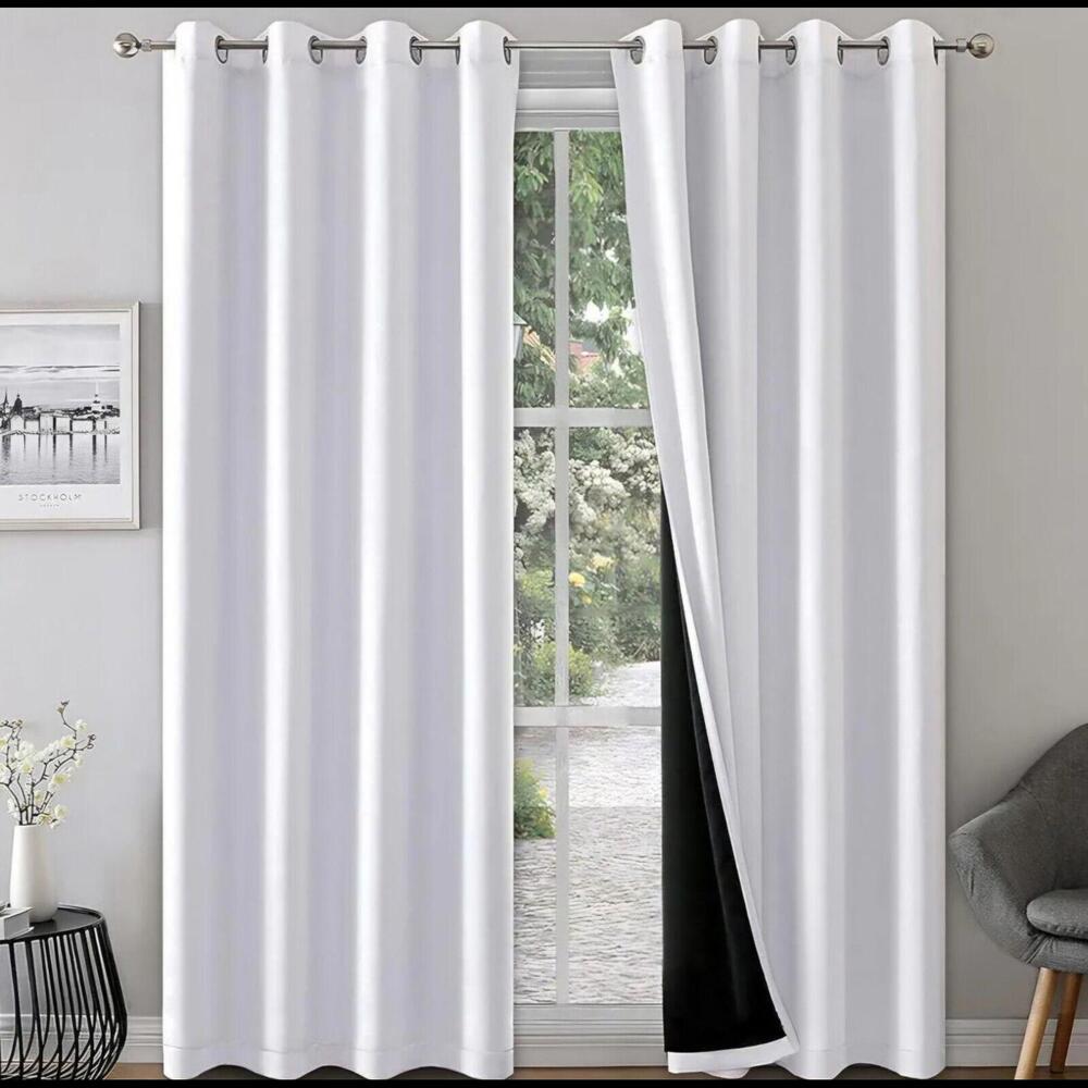 Rutterllow Blackout Curtains, Thermal Insulated  Darkening  2 Panels (52x84)